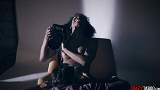 Ebony Model with Small Tits Enjoys Big Cock Fuck