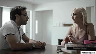 Blonde Chloe Temple Gets Cum on Face from Huge Cock Tutor