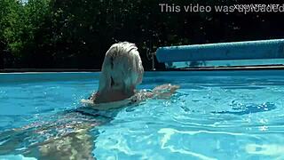 Beautiful Blonde Zazie Skymm Swims Nude in Stunning Underwater Scene with Hungarian Charm