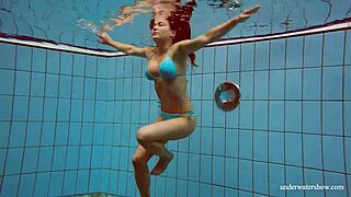 Petite Deniska with Big Tits Swims Seductively