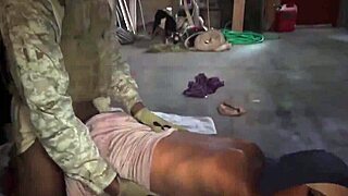 Arab Teen Drops Booty For Army Guy Outside Base