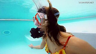 Stunning Brunette Babe Katya Nakolkina Dives into Tight Underwater Action.