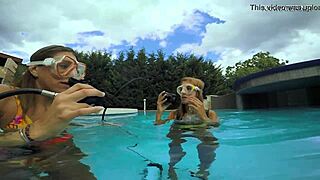 Stunning Brunette Babe Katya Nakolkina Dives into Tight Underwater Action.