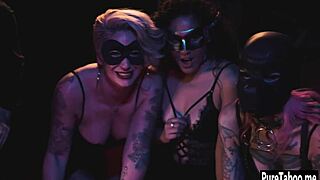 afraid teen 18+ seduced by wicked milf using big black dildo for rough play