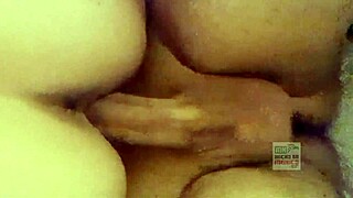 cute girl rides big cock without condom, cumming inside tight pussy