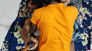 Hanif and,Popy are watch Indian and black couple having hot sex with big cock