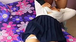 Young student sucks me until I cum in her mouth.