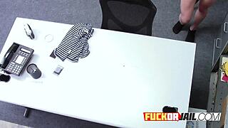 Hot Teen Thief Gets Caught Stealing in Shop Scene