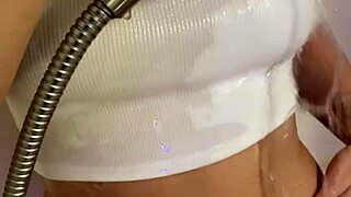 Teen records shower video and shares with friend who visits for interracial encounter.