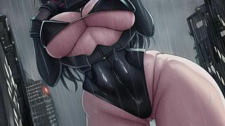 yo, this hentai teen 18+ ear lick in rain... so wet! 🌧️