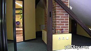 gabriella bends over for monster cock fucking and deepthroat sucking in pantyhose