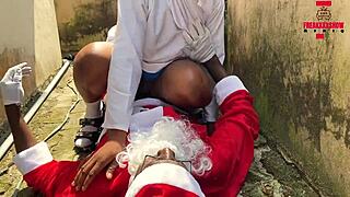 African teen's Christmas filled with hot sex, subscribe to red