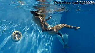 finnish blonde tattooed pornstar mimi underwater