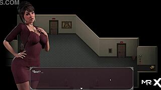 Mature woman in toilet during lust epidemic.