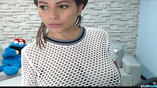 teen niley hints at her huge natural tits on amateur webcam