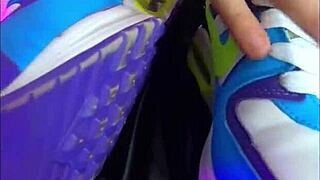 Cute Blonde In Nike Air Foot Fetish Scene