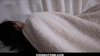 Hot teen stepsister fucks stepbrother with big tits