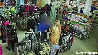 Officer makes deal with sexy teen shoplifter for deepthroat