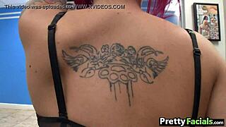 Girl with Pink Hair Gets a Facial