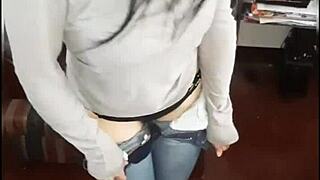 Hope dad doesn't see this latina teen whore fucking