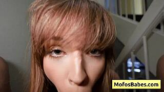 Sexy Teen 18+ Leila Cove Sucks Huge Dick And Gets Bald Pussy Fucked By Charles Dera