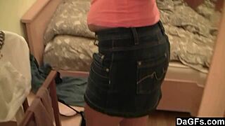 Dagfs - Young Blonde Teases Herself in Front of Bedroom Mirror