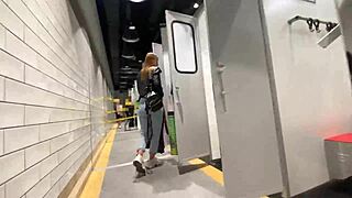 The Girl Worked Out The Purchase Right In The Locker Room Of The Shopping Center