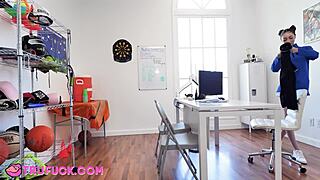 I squirt all over coach's big cock with Tiana