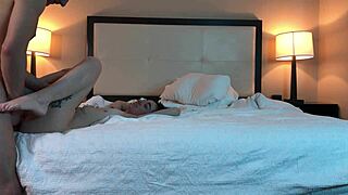 fucking this hot tatted petite beauty in missionary position, she's so tight and rough