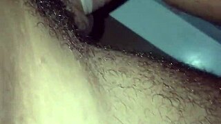 Enjoying a meal with the brunette woman.