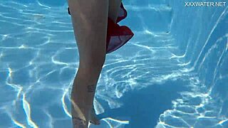 Mimi Cica's seductive encounter by her pool in Finland