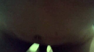 Sexy goth teen sits on old man's dick