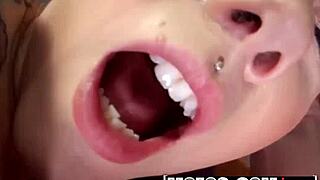 Patrol encounters biker babe with boobnanza featuring Ashton Pierce