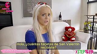 i gave my stepsister a valentine's blowjob gift, subtitled in spanish