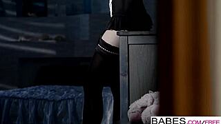 Nelly, the skinny blonde nerd babe with glasses, gets her ass pounded hard! 😏🍑