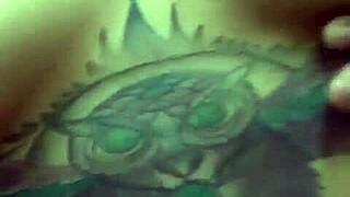 Dana Barzagli masturbates alone with her tattooed big ass.