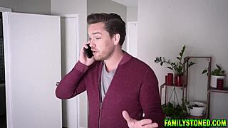 Stepdaughter Fiona Frost and Addis Fouche Lick and Share Kyle Mason's Cock