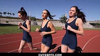 Hot Athletic Female Teen 18+ Track Star Fucks New Girl To Orgasms 😍