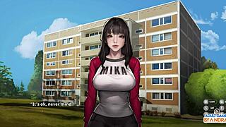 Ep5 meis shaved pussy gets dry humping orgasm in corridor