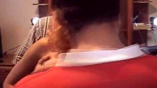 Lovely teen couple engages in intimate activities together