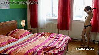 redhead casey bound with nipple clamps in bdsm play