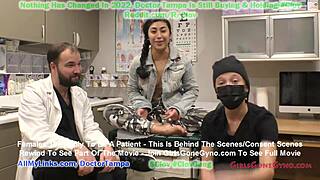 Jasmine Rose pees in cup during humiliating physical with Doctor Stacy Shepard at GirlsGoneGyno.