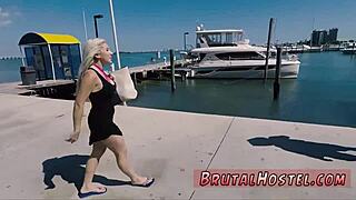 Slave awakens big-breasted blond teen Cristi Ann for hardcore domination on holiday