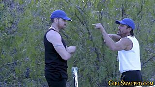 Stepteen Feels Intense Pleasure From Jizz Facial Outdoors