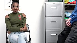 ebony thief amari anne’s tight pussy gets slammed hard in garage