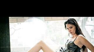 this slutty teen is posing in a hot photoshoot, showing off her body like never before