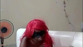 This ebony teen masturbates in part 5.