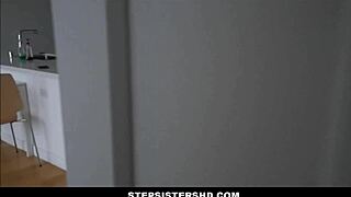 Tiny Blonde Stepsister Orgasms During Stepbrother's Intense Fucking on Family Couch POV - Elsa Jean and Tony Profane