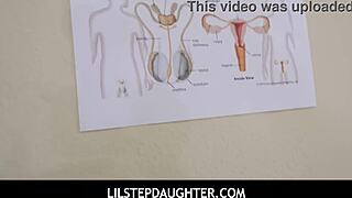 Stepfather teaches stepdaughter Leia Rae a proper handjob
