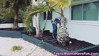 amateur teen feels so emotional getting plowed at the party, her heart racing.